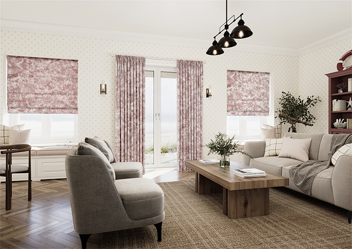 Cyrus Crushed Velvet, Rose - Made to Measure Curtains - Image 7